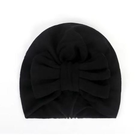 Turban Mütze für Kinder (0-3 Jahren) - Beanie mit Schleife - Balleen Series - schwarz