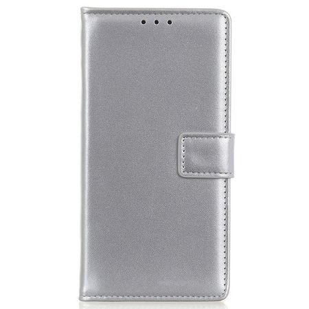 Samsung Galaxy S23 FE Handy Hülle - Classic II Leder Bookcover Series - silber