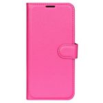 Samsung Galaxy S23 FE Handy Hülle - Litchi Leder Bookcover Series - pink
