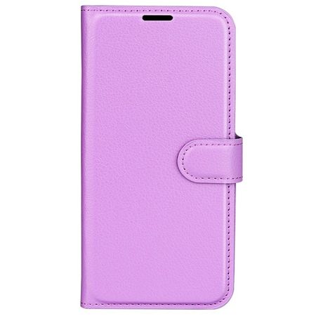 Samsung Galaxy S23 FE Handy Hülle - Litchi Leder Bookcover Series - purpur