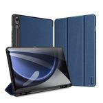Dux Ducis - Samsung Galaxy Tab S9 FE Hülle - Leder Smart Flip Case - Domo Series - blau