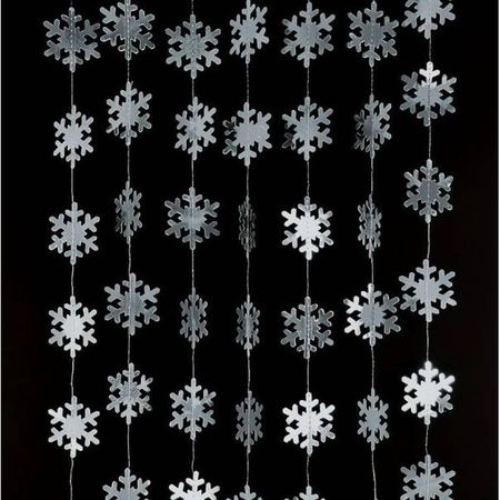 Schneeflocken Girlande (4m) - Weihnachtsdekoration - Coco Series - silber