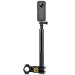 PULUZ - Motorrad Fahrrad Action Cam Halterung - mit Monopod Stand - schwarz