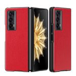 Honor Magic V2 5G Handyhülle - Kunstleder Hardcase - Litchitextur - rot