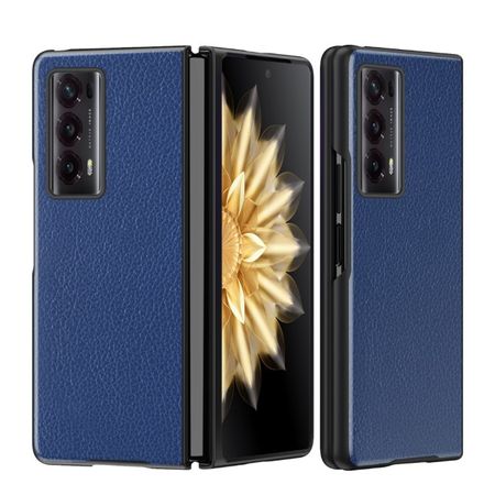 Honor Magic V2 5G Handyhülle - Kunstleder Hardcase - Litchitextur - blau