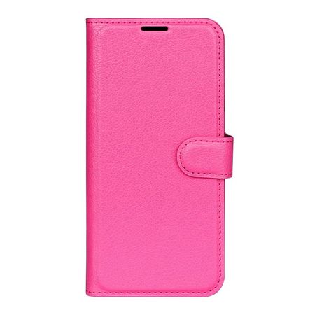 Sony Xperia 5 V Handy Hülle - Litchi Leder Bookcover Series - pink