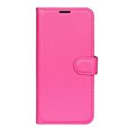 Sony Xperia 5 V Handy Hülle - Litchi Leder Bookcover Series - pink