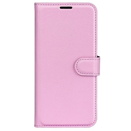 Samsung Galaxy A25 5G Handy Hülle - Litchi Leder Bookcover Series - rosa