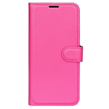 Samsung Galaxy A25 5G Handy Hülle - Litchi Leder Bookcover Series - pink