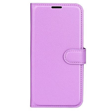 Samsung Galaxy A25 5G Handy Hülle - Litchi Leder Bookcover Series - purpur