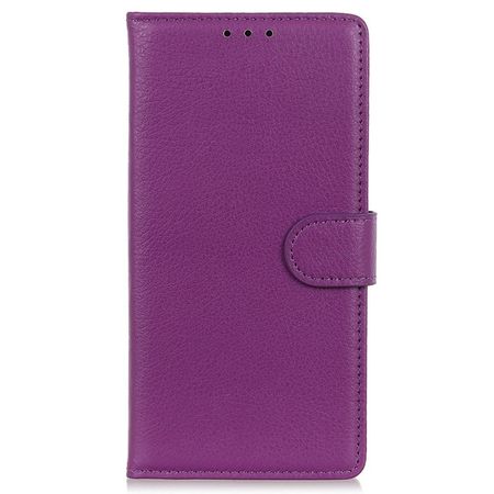 Samsung Galaxy S24 Handy Hülle - Litchi Leder Bookcover Series - purpur