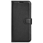 Xiaomi Redmi Note 13 5G Handy Hülle - Litchi Leder Bookcover Series - schwarz