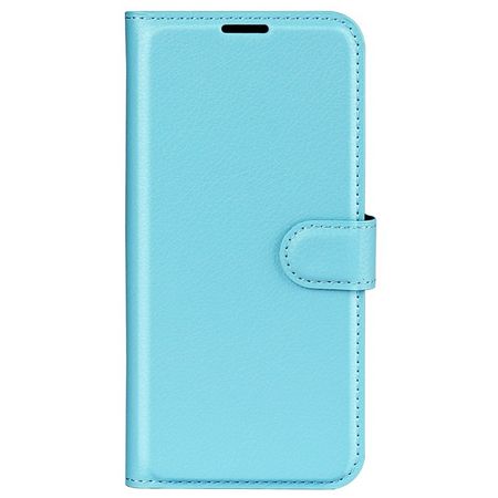 Xiaomi Redmi Note 13 5G Handy Hülle - Litchi Leder Bookcover Series - blau