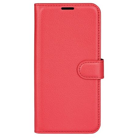Xiaomi Redmi Note 13 5G Handy Hülle - Litchi Leder Bookcover Series - rot