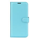 Xiaomi Redmi Note 13 Pro+ Handy Hülle - Litchi Leder Bookcover Series - blau