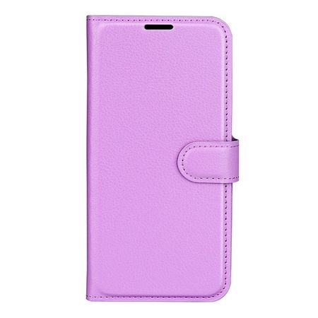 Xiaomi Redmi Note 13 Pro+ Handy Hülle - Litchi Leder Bookcover Series - purpur