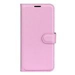 Xiaomi Redmi Note 13 Pro 5G Handy Hülle - Litchi Leder Bookcover Series - rosa