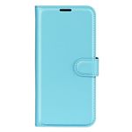 Xiaomi Redmi Note 13 Pro 5G Handy Hülle - Litchi Leder Bookcover Series - blau