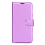 Xiaomi Redmi Note 13 Pro 5G Handy Hülle - Litchi Leder Bookcover Series - purpur