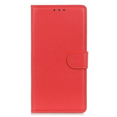 Xiaomi 14 Handy Hülle - Litchi Leder Bookcover Series - rot