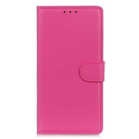 Xiaomi 14 Handy Hülle - Litchi Leder Bookcover Series - pink