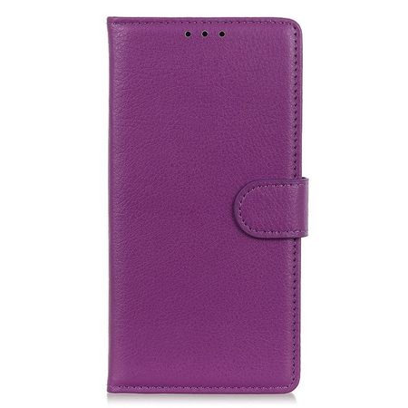 Xiaomi 14 Handy Hülle - Litchi Leder Bookcover Series - purpur