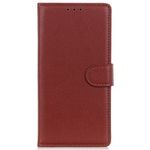 Xiaomi 14 Pro Handy Hülle - Litchi Leder Bookcover Series - braun