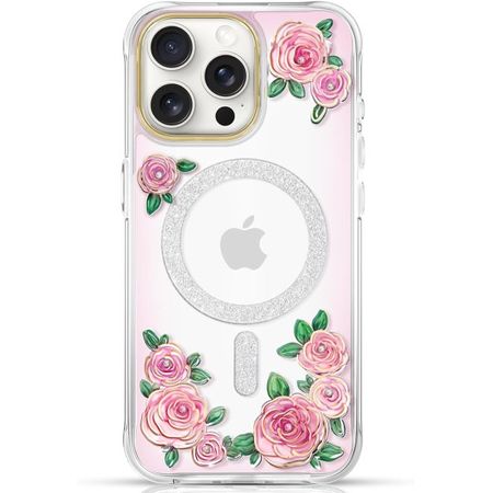 Kingxbar - iPhone 15 MagSafe Schutzhülle - Rose Series - rosa