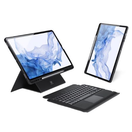 Dux Ducis - Samsung Galaxy Tab S8+ (X800/X806) / S7FE / S7+ Tastatur Hülle - Keyboard Case - DK Series - schwarz 