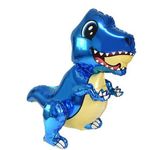 3D Folienballon Dinosaurier (65x51 cm) - XXL  Luftballon - Partydekoration - Lius Series - blau