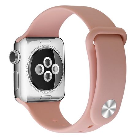 Apple Watch (42/41/40/38mm) Silikon Armband - Snap Series - rosa