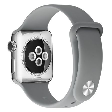 Apple Watch (41/40/38mm) Silikon Armband - Snap Series - Titanium Grau