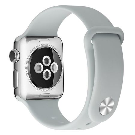 Apple Watch (41/40/38mm) Silikon Armband - Snap Series - hellgrau