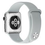 Apple Watch (42/41/40/38mm) Silikon Armband - Snap Series - hellgrau