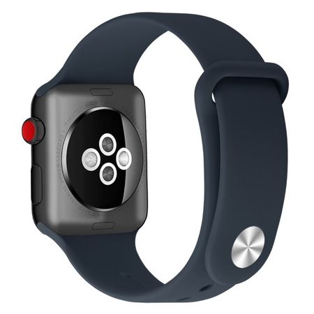 Apple Watch (41/40/38mm) Silikon Armband - Snap Series - dunkelblau