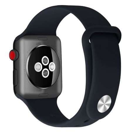 Apple Watch (41/40/38mm) Silikon Armband - Snap Series - schwarzblau