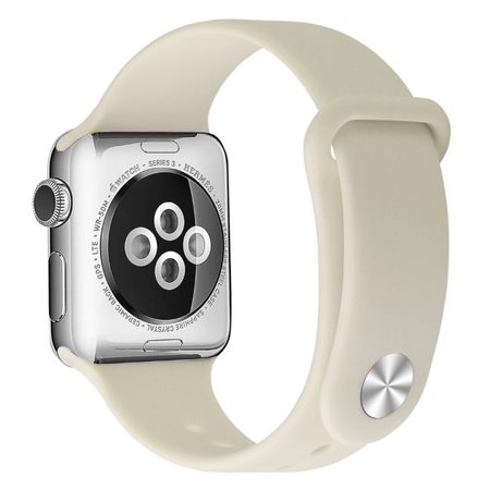Apple Watch (41/40/38mm) Silikon Armband - Snap Series - beige