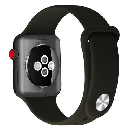 Apple Watch (41/40/38mm) Silikon Armband - Snap Series - dunkelgrün