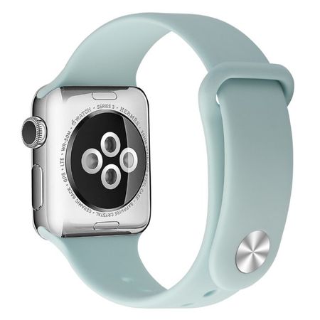 Apple Watch (41/40/38mm) Silikon Armband - Snap Series - hellblau
