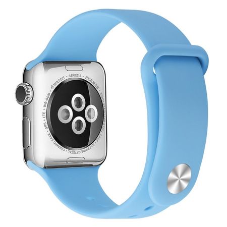 Apple Watch (41/40/38mm) Silikon Armband - Snap Series - himmelblau