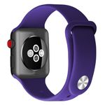 Apple Watch (42/41/40/38mm) Silikon Armband - Snap Series - purpur