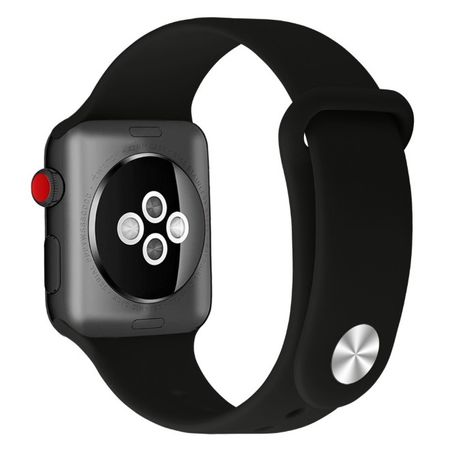 Apple Watch (49/45/44/42mm) Silikon Armband - Snap Series - schwarz