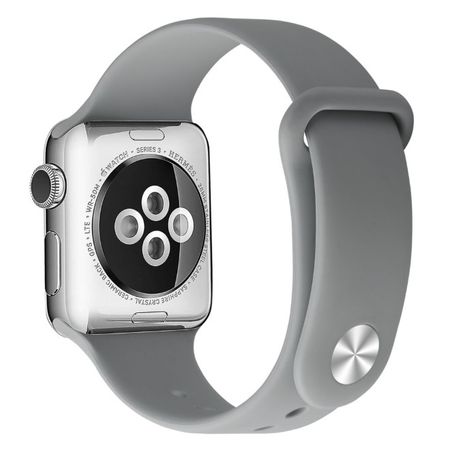 Apple Watch (49/45/44/42mm) Silikon Armband - Snap Series - grau