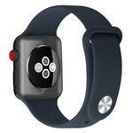 Apple Watch (49/46/45/44/42mm) Silikon Armband - Snap Series - blau