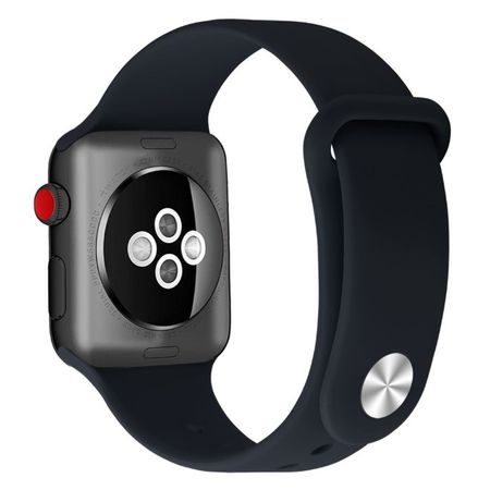 Apple Watch (49/45/44/42mm) Silikon Armband - Snap Series - dunkelblau