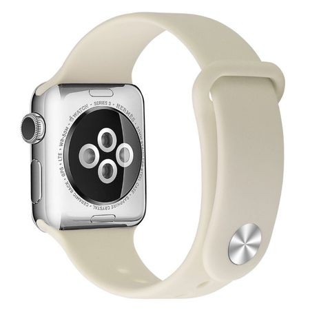 Apple Watch (49/46/45/44/42mm) Silikon Armband - Snap Series - beige