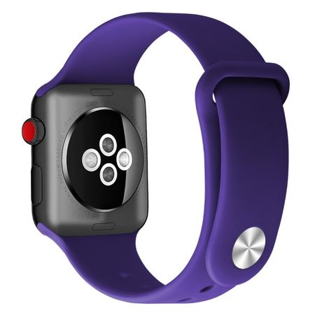 Apple Watch (49/45/44/42mm) Silikon Armband - Snap Series - purpur