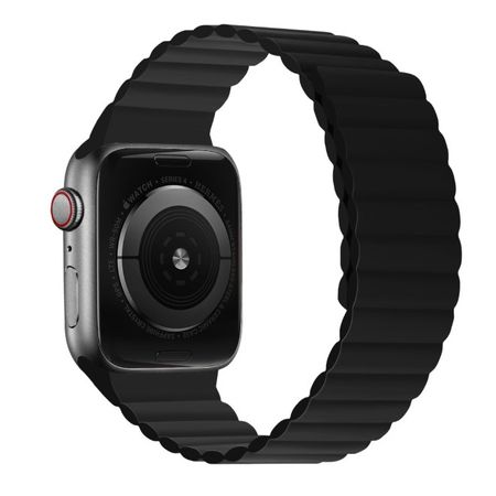 Apple Watch (49/45/44/42mm) Magnetisches Silikon Armband - Dual Color Series - schwarz