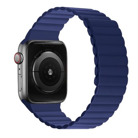 Apple Watch (49/45/44/42mm) Magnetisches Silikon Armband - Dual Color Series - blau