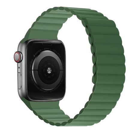 Apple Watch (41/40/38mm) Magnetisches Silikon Armband - Dual Color Series - grün